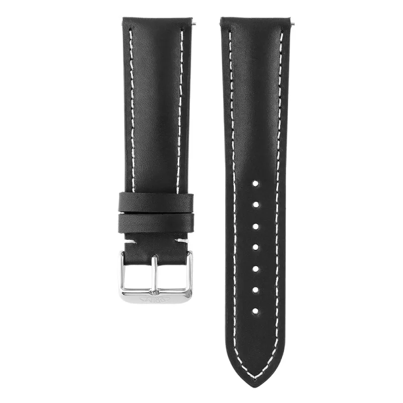 MPM Unisex kožený řemínek na hodinky RB.15892 (22 mm) - černobílý RB.15892.2220.9000.L1