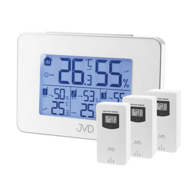 JVD Digitální bílý teploměr JVD T3364.1