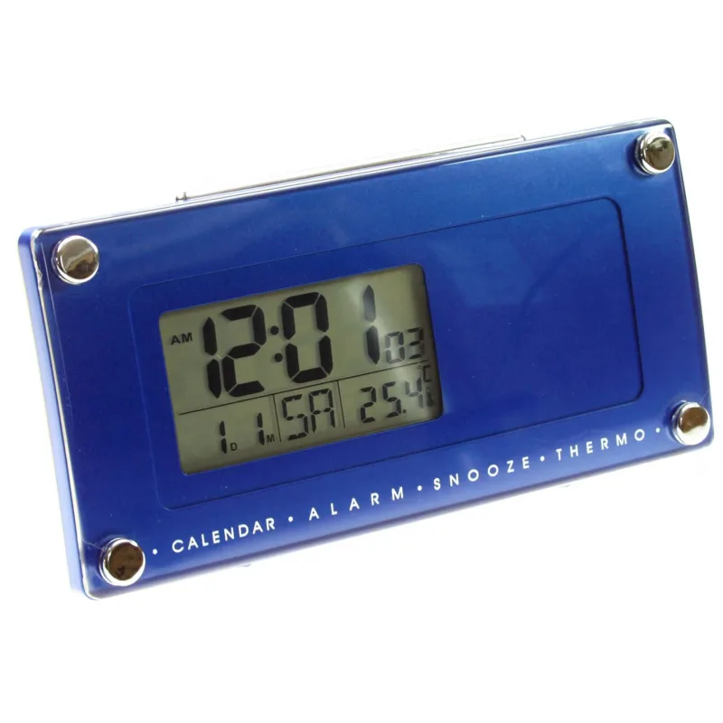 MPM Modrý rádiem řízený budík MPM KW5007 modrá