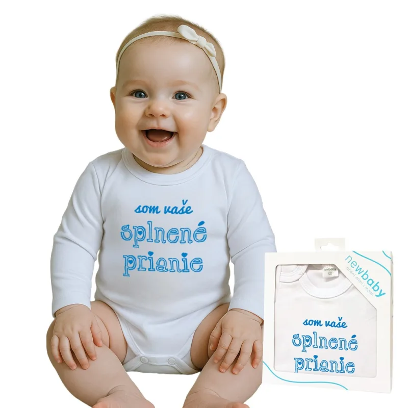 Body s potlačou New Baby som vaše splnené prianie - darčekové balenie