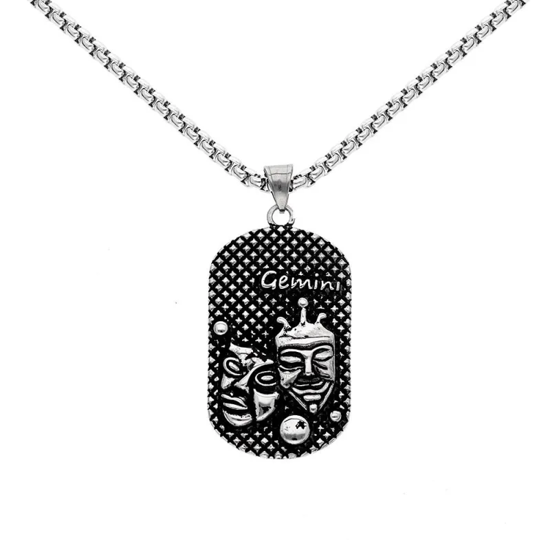 MPM Přívěsek černý z chirurgické oceli Pendant 8149, Silver