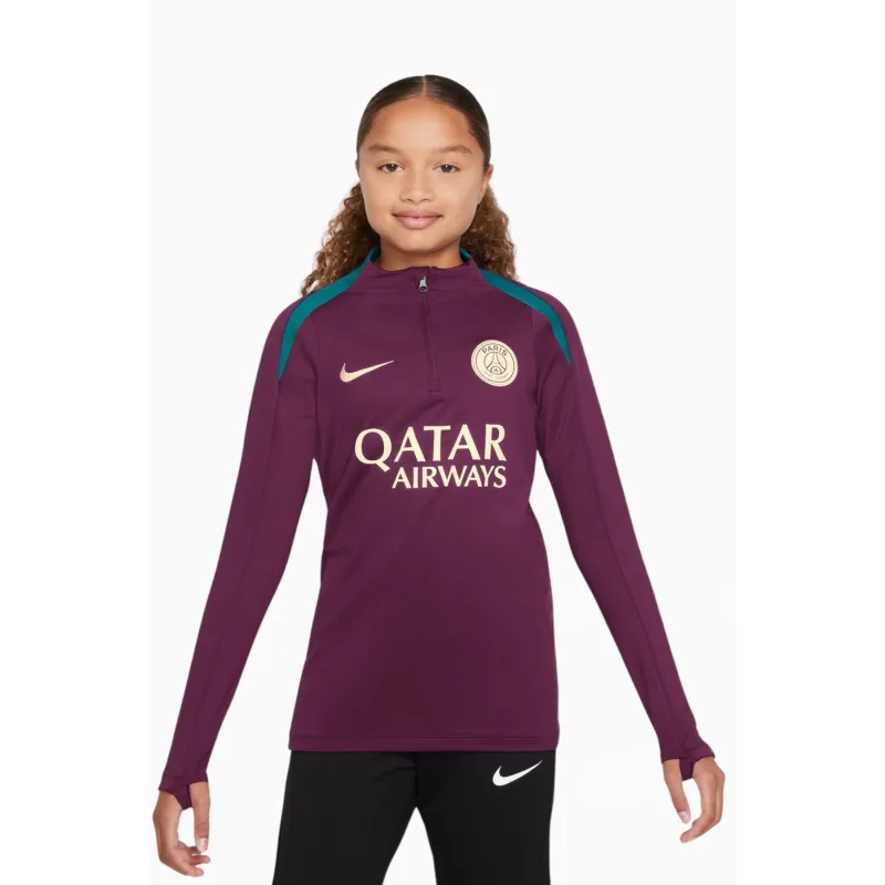 Nike Paris Saint-Germain FC - PSG tréningová mikina bordová detská 2024-2025