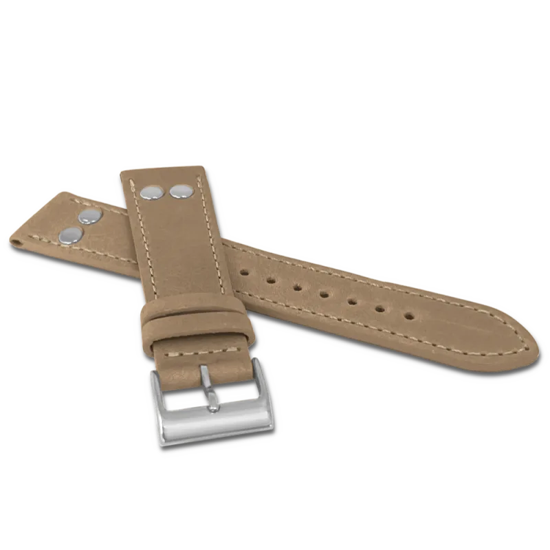 LAVVU Béžový pilotní řemínek PILOT z luxusní kůže Top Grain - 22 LSUAD22