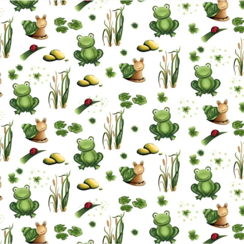 Žabky bavlnené obliečky do postieľky 100x135/40x60 cm