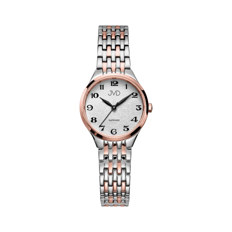 JVD Dámské kulaté elegantní hodinky JVD JG1035.3 se safírovým sklem