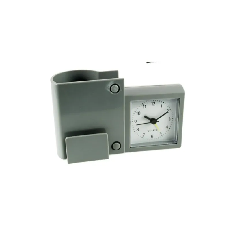 MPM stříbrný plastový budík MPM C01.2819