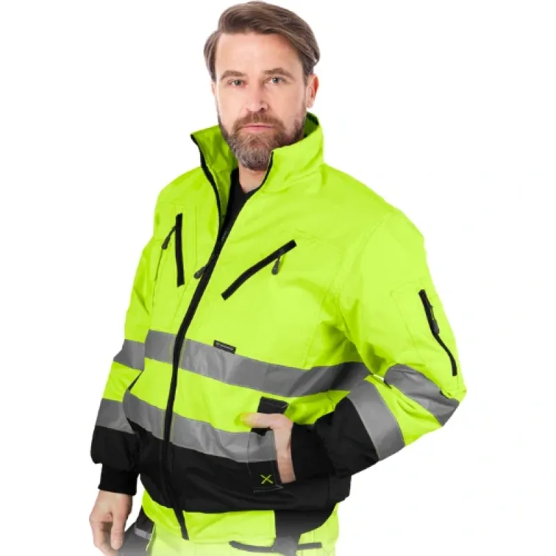 Leber&Hollman XVERT Winter reflexná zimná bunda žltá