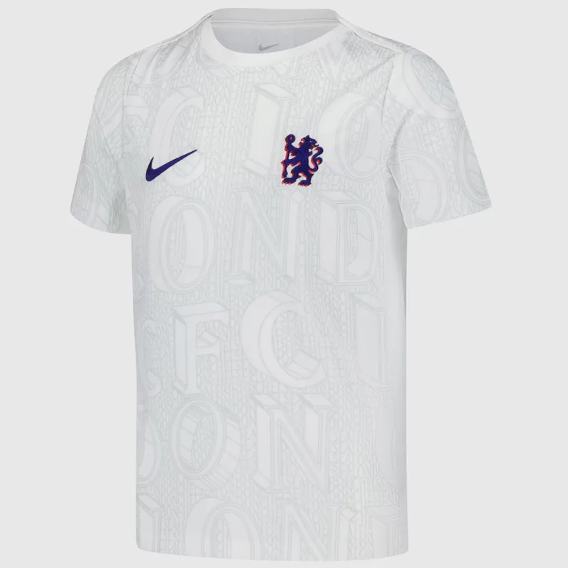 Nike Chelsea FC predzápasový dres biely detský 2025-2026