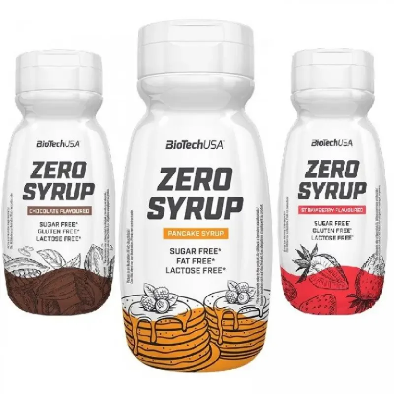 Zero Syrup 320 ml - BioTech USA Príchuť: Jahoda