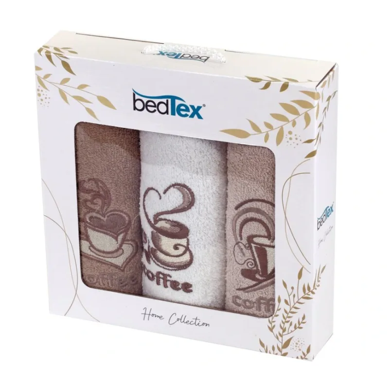 Darčeková sada froté uteráčikov 3 ks Čas na kávu