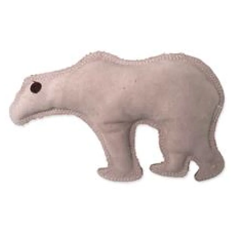 Hračka DOG FANTASY Dura-fused kůže a juta medvěd pískací 28cm