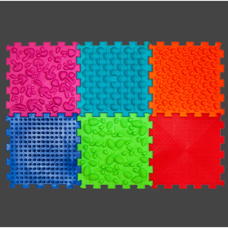 Masážna ortopedická podložka Puzzle "Mix" 6 prvkov