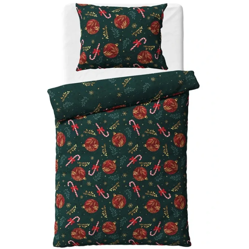 Vianočné bavlnené obliečky Sladké a Veselé 140x200/70x90 cm