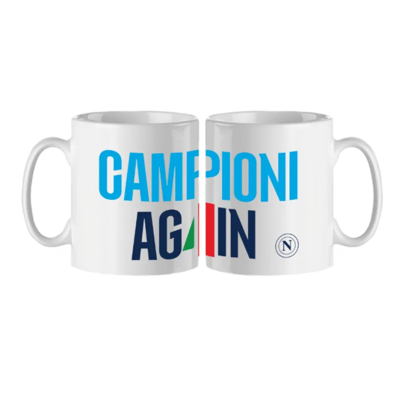 SSC Neapol Champions 2025 hrnček biely