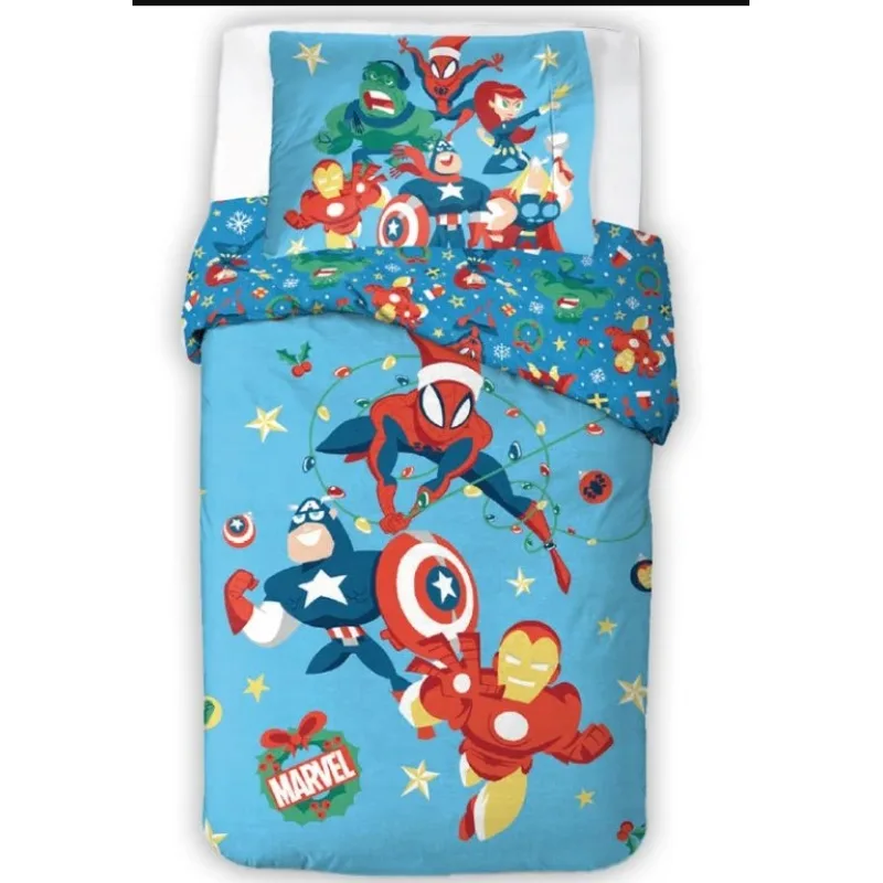 Detské obliečky Avengers Vianočná Jazda 140x200/70x90 cm