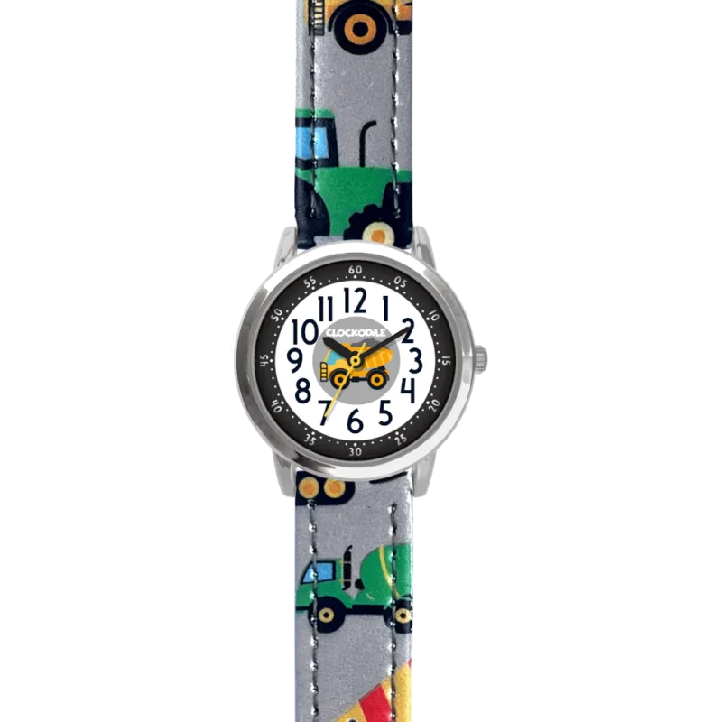 CLOCKODILE Svítící šedé chlapecké dětské hodinky BAGRY CWB0091