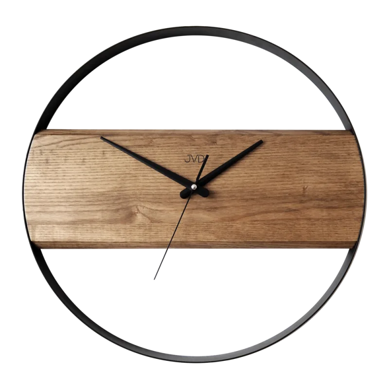 JVD Dřevěné designové kulaté hodiny JVD NS22008/78