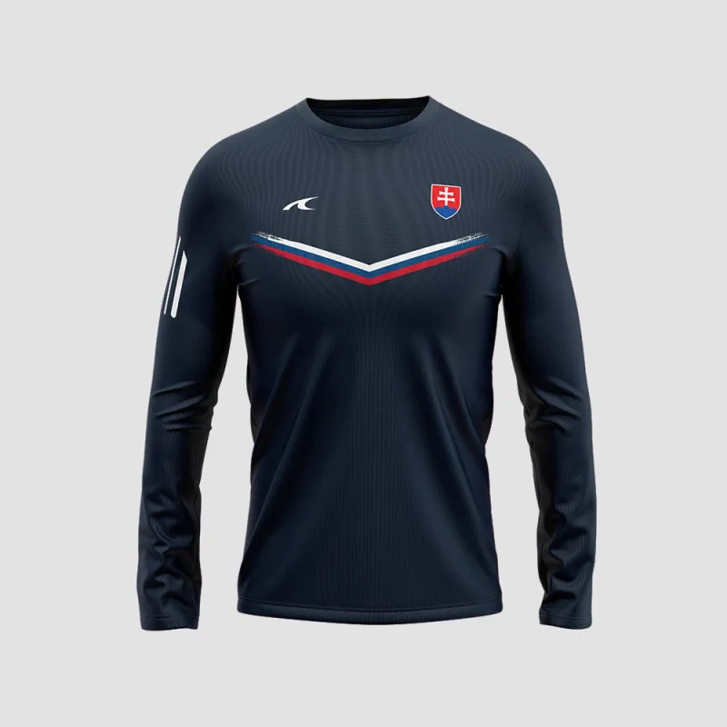 Slovensko Slovakia tričko s dlhým rukávom tmavomodré pánske