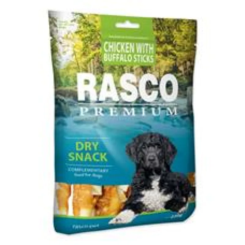 Pochoutka RASCO Premium tyčinky bůvolí obalené kuřecím masem 230 g