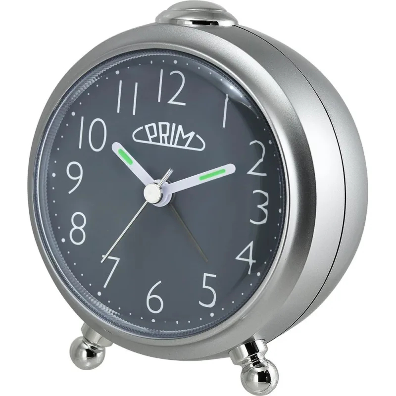 PRIM Šedý budík Alarm Simply - C01P.3796.7092.A