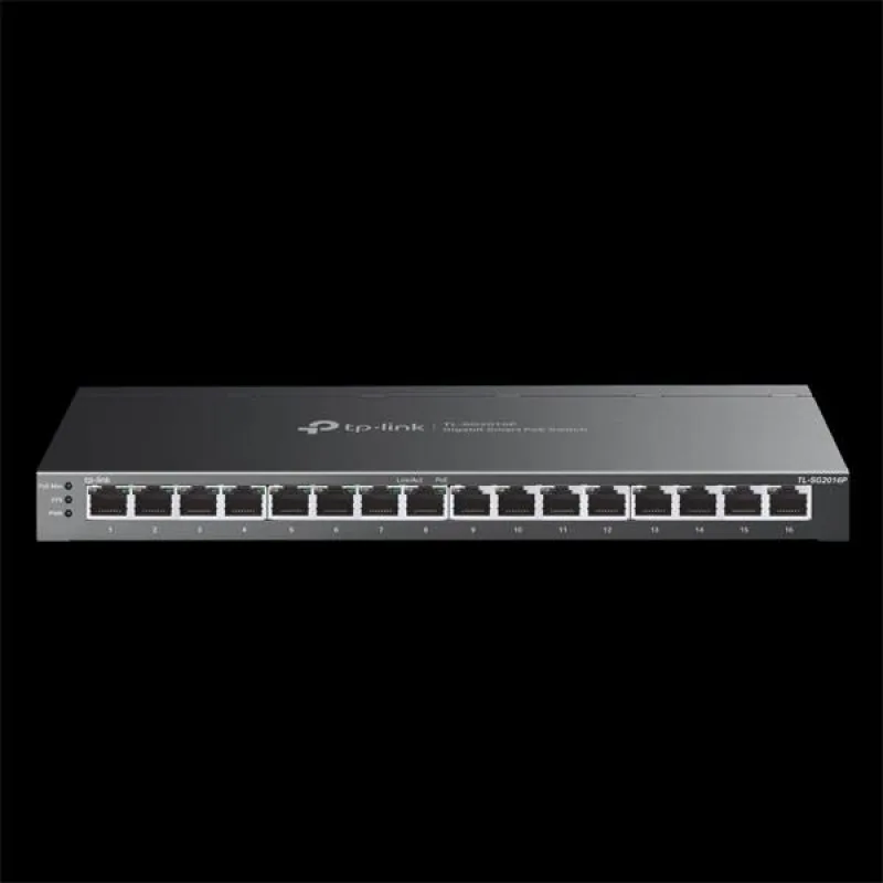 Omada 16-Port Gigabit Smart Switch with 8-Port PoE+ PORT: 8× Gigabit PoE…