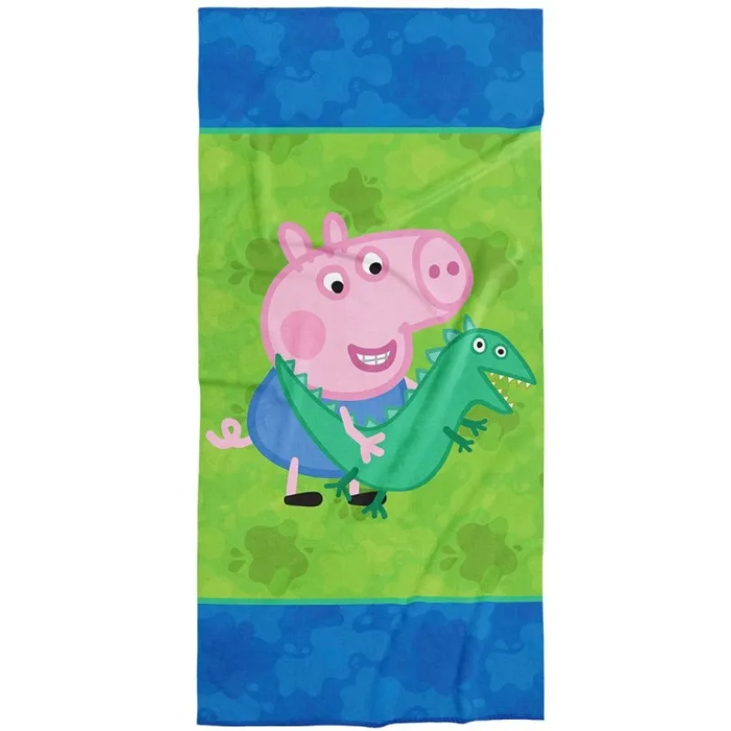 Detská osuška Prasiatko Pepina Tomík a pán Dinosaurus 70x140 cm