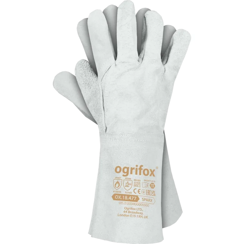 Ogrifox SPARX zváračské rukavice šedé 11