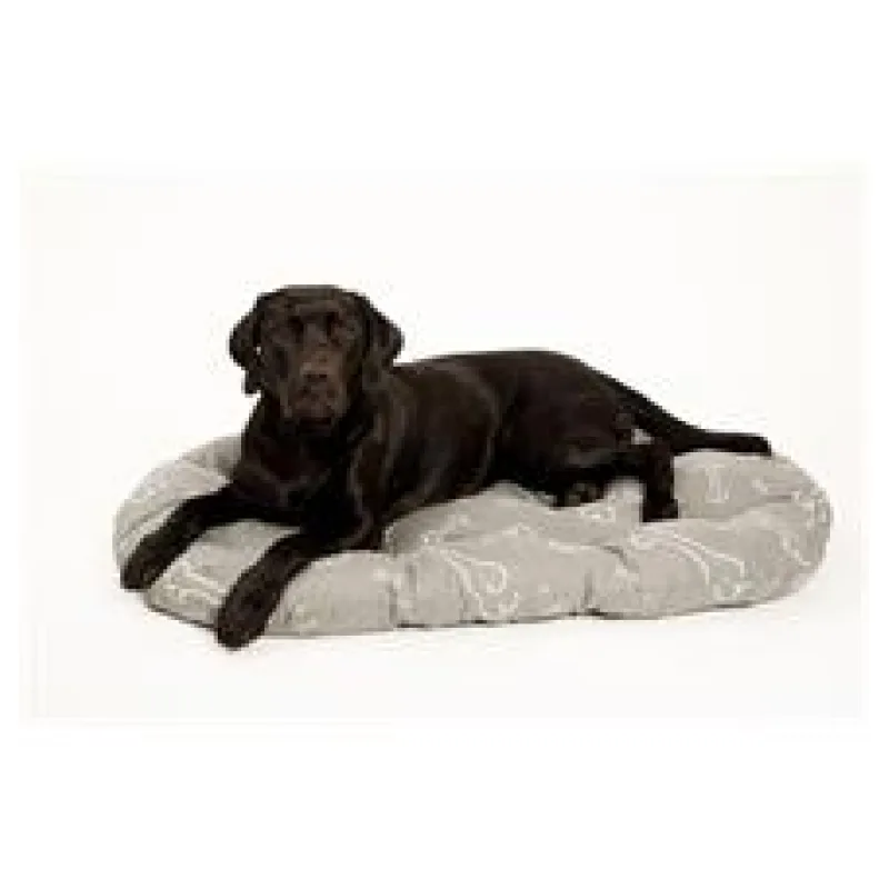 Polštář ovál bavl. Kost šedo/bílý 100 cm