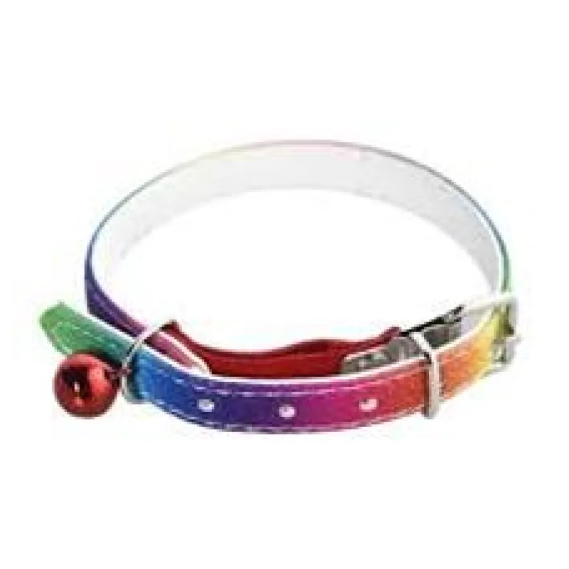 Obojek s červenou rolničkou pro kočku 1ks/30 x 1 cm