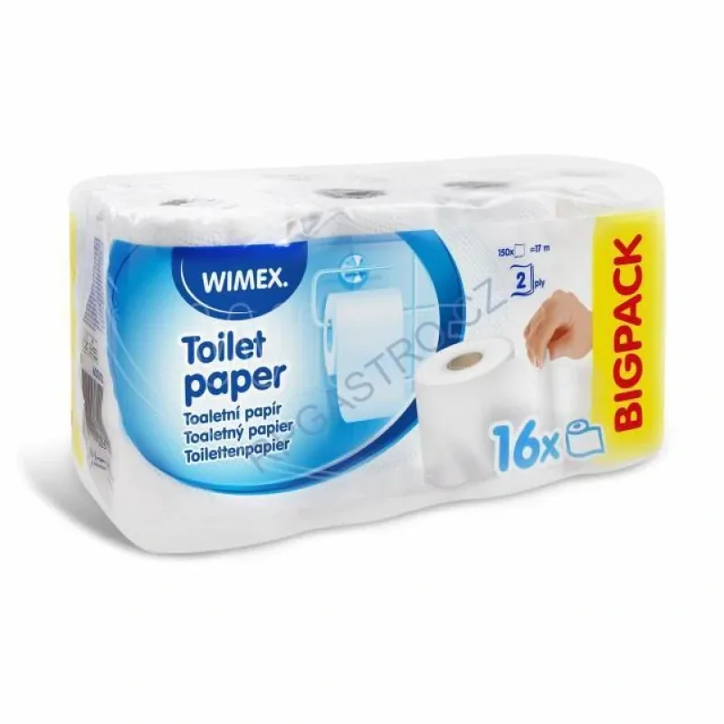 NEPOSÍLÁME -Toaletní papír (FSC Mix) 2vrstvý bílý Ø10,5cm 17m 150 útržků [16 ks] (60312) Pouze vlastní odvoz nebo rozvoz Náchod a okolí do 12-ti km