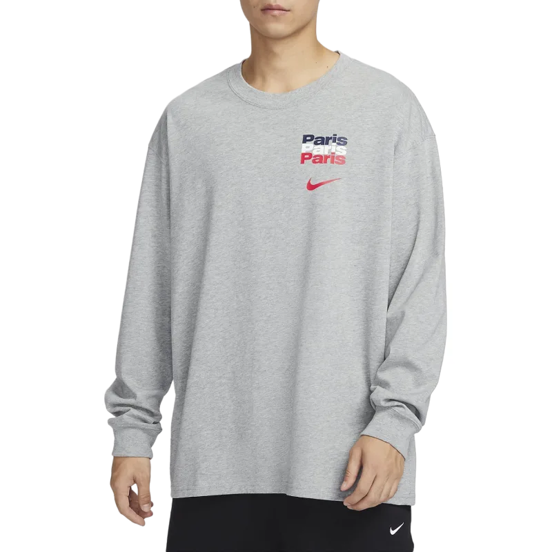 Nike Paris Saint Germain - PSG tričko s dlhým rukávom šedé pánske