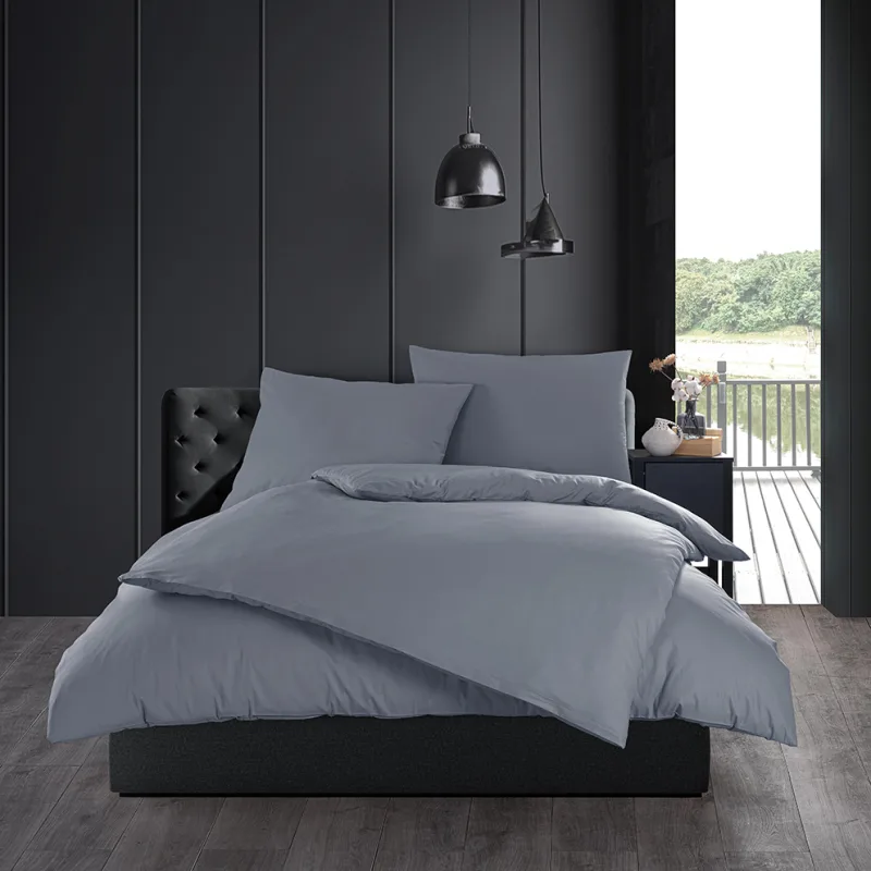 Bavlnené obliečky Color Šedé 140x200/70x90 cm