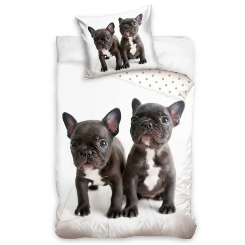 Detské obliečky Buldoček a Buldoček 140x200/70x90 cm