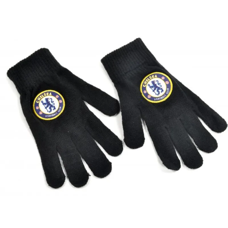 Chelsea FC pletené rukavice čierne - SKLADOM