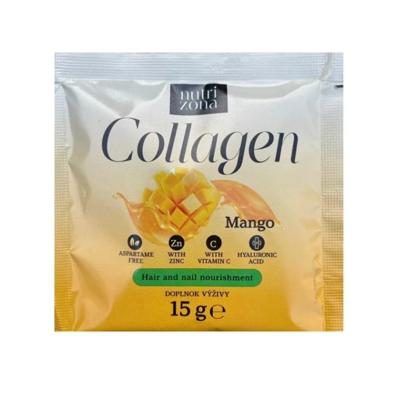 COLLAGEN s kyselinou hyalurónovou a s výťažkami Acai 15 g - NutriZona Príchuť: Mango