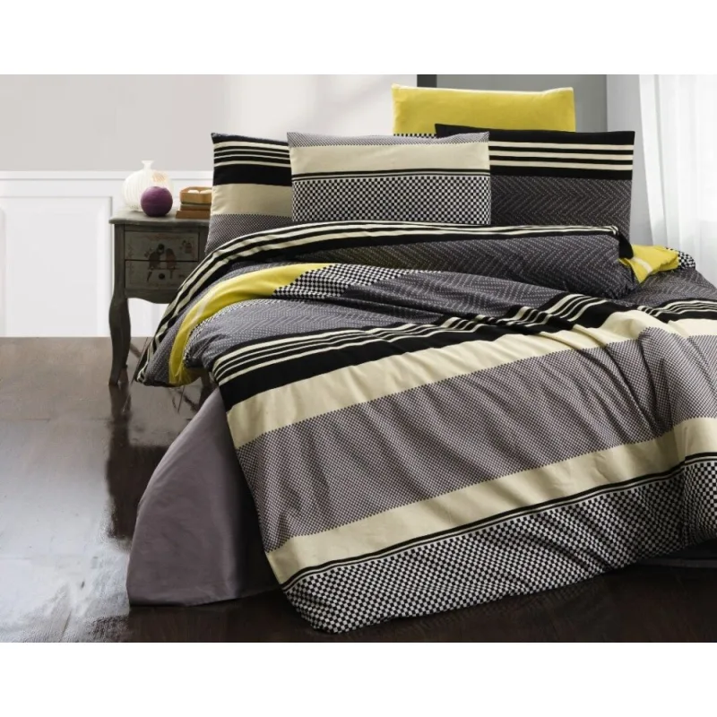 Bavlnené obliečky Racing Yellow 140x220/70x90 cm