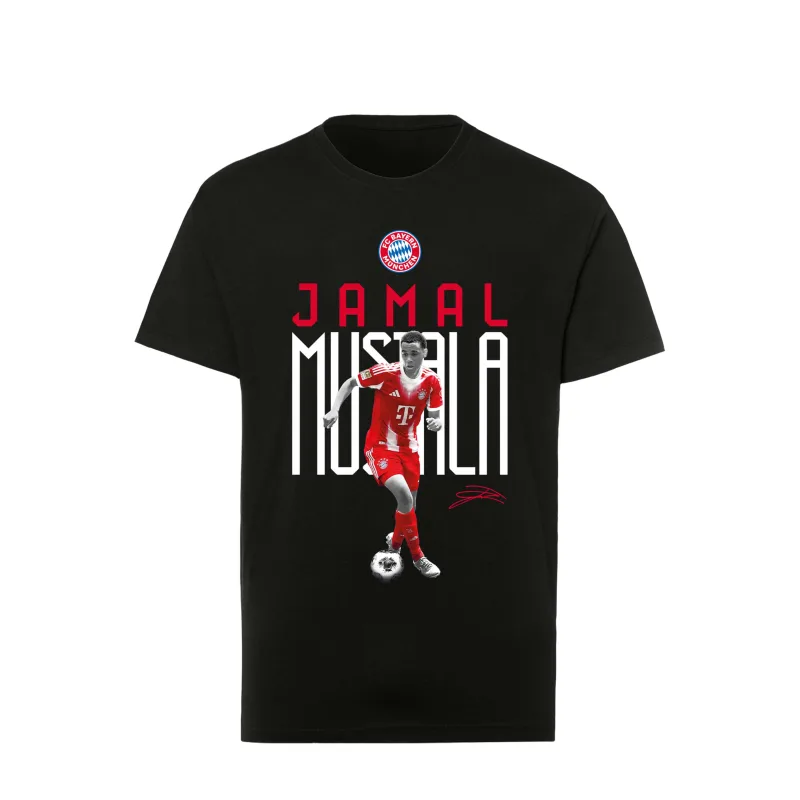 FC Bayern Mníchov Jamal Musiala tričko čierne detské - SKLADOM