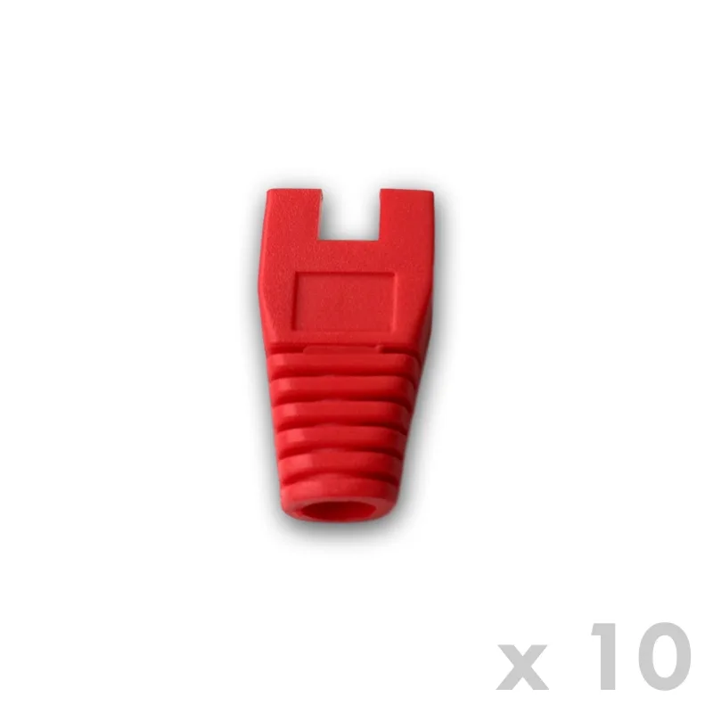 DATACOM Ochrana RJ45 s výrezom ČERVENÁ (10ks) 4344