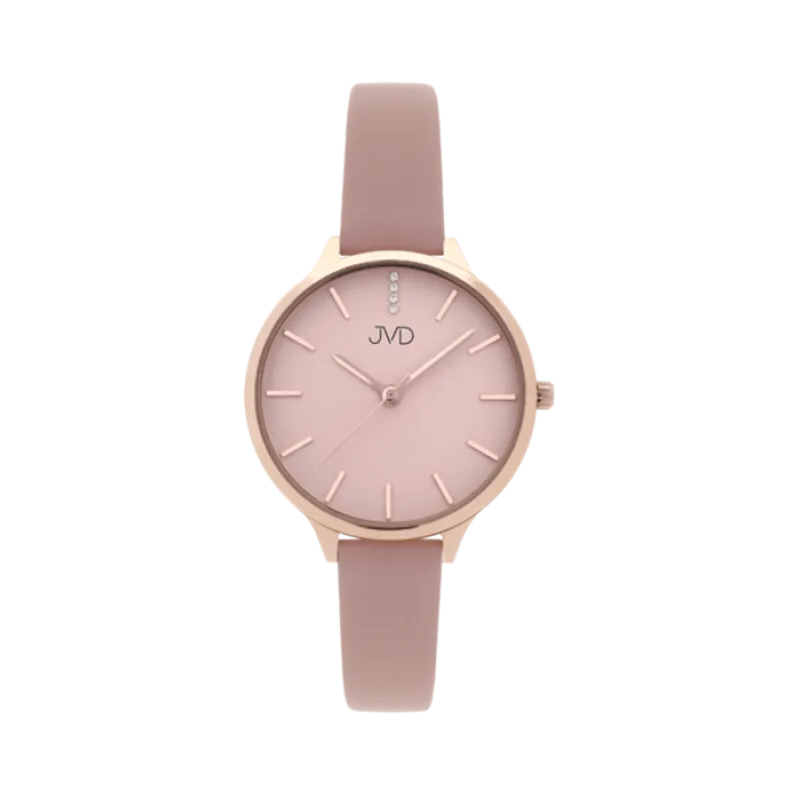 JVD Dámské módní designové hodinky JVD JZ201.2 s řemínkem z pravé kůže