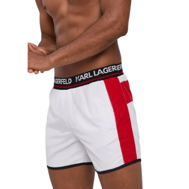 Karl Lagerfeld KL21MBS04 pánske šortky biele
