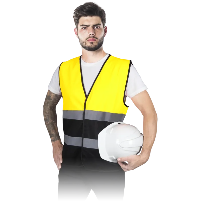 Reis KOS DOUBLE Pánska výstražná vesta 5 Pack Yellow/Black M-3XL