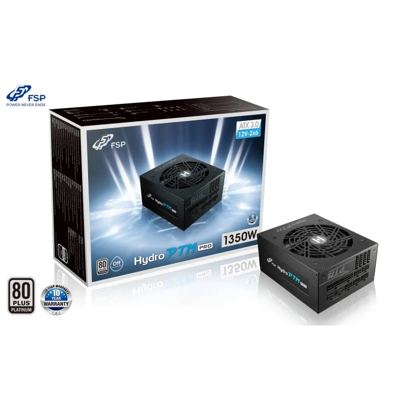 FSP HYDRO PTM PRO 1350/ 1350W/ ATX 3.0/ 80PLUS Platinum/ Modular/ Retail…