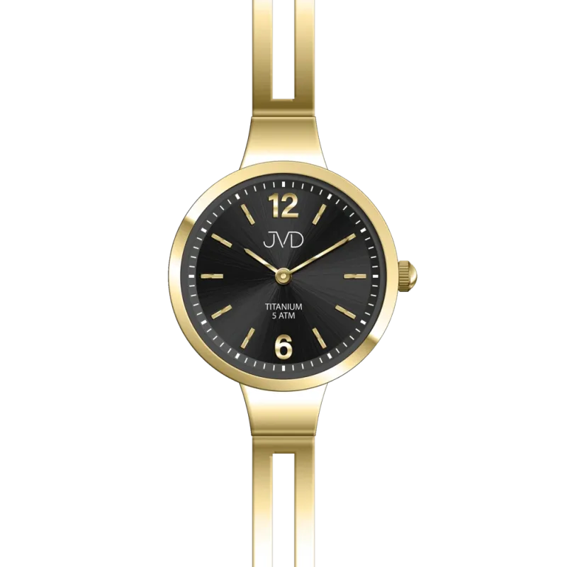 JVD Dámské luxusní zlacené titanové hodinky JVD J5034.2