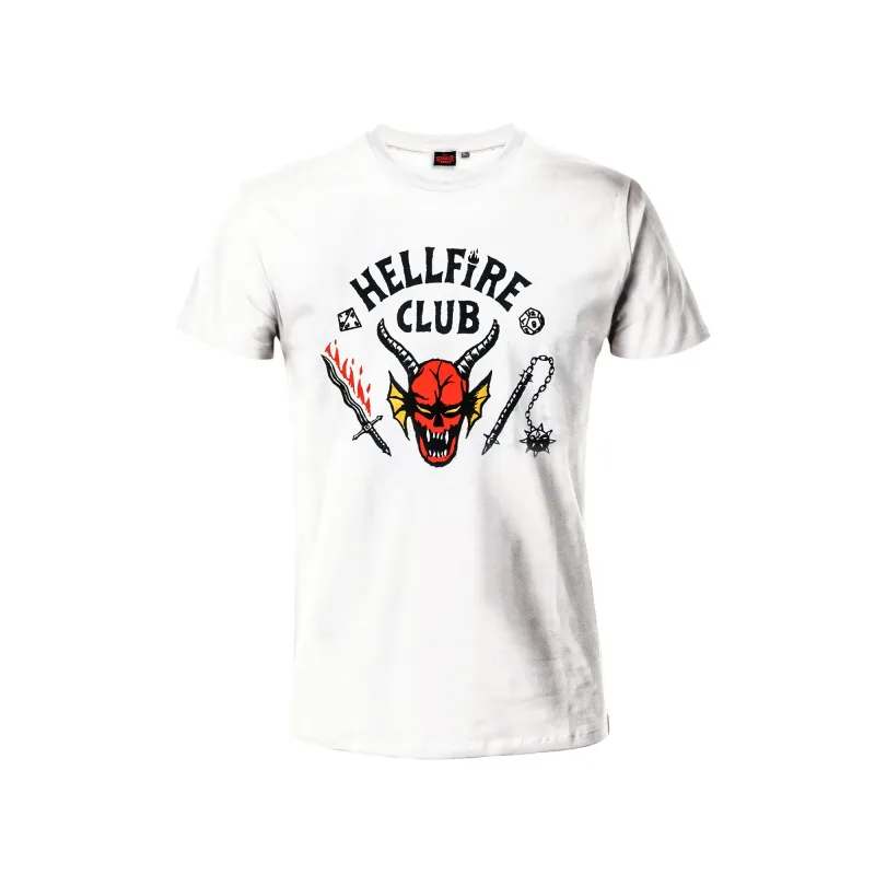 Stranger Things - Hellfire Club tričko biele pánske
