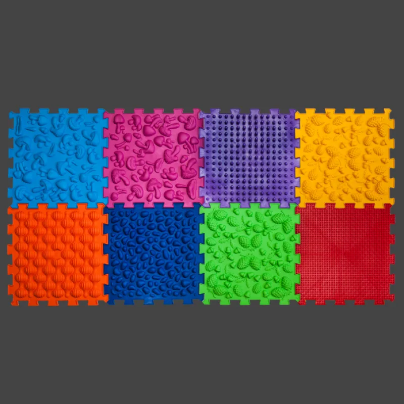 Masážna ortopedická podložka Puzzle "Mix" 8 prvkov