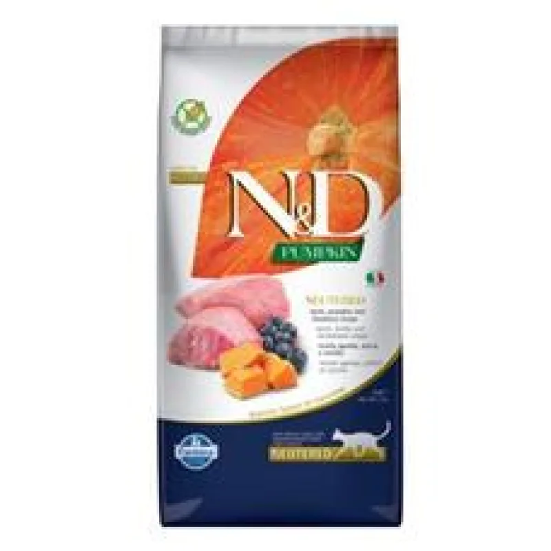 N&D Pumpkin CAT Neutered Lamb & Blueberry 2 x 5 kg