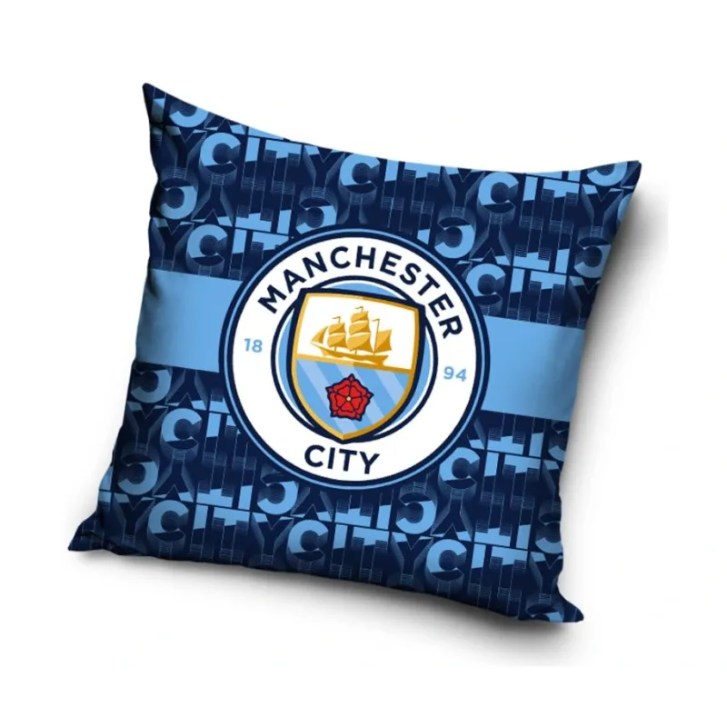 Futbalový vankúšik Manchester City Letters 40x40 cm
