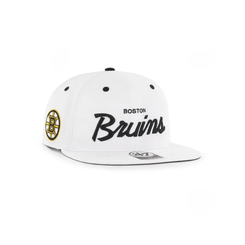 '47 Brand Boston Bruins Captain šiltovka biela - SKLADOM