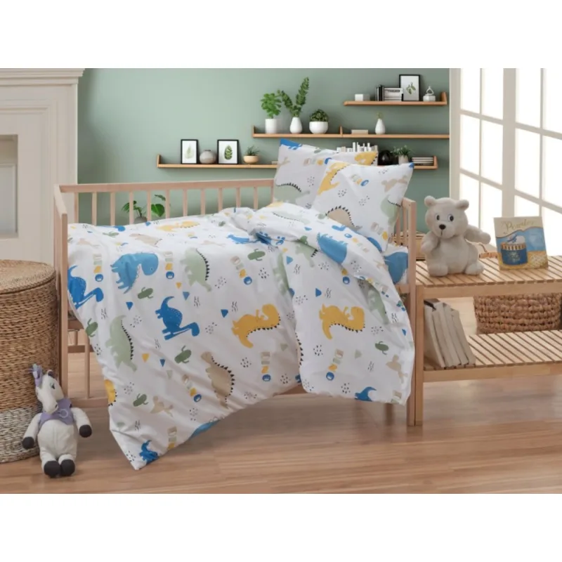 Bavlnené detské obliečky Dino 140x200/70x90 cm