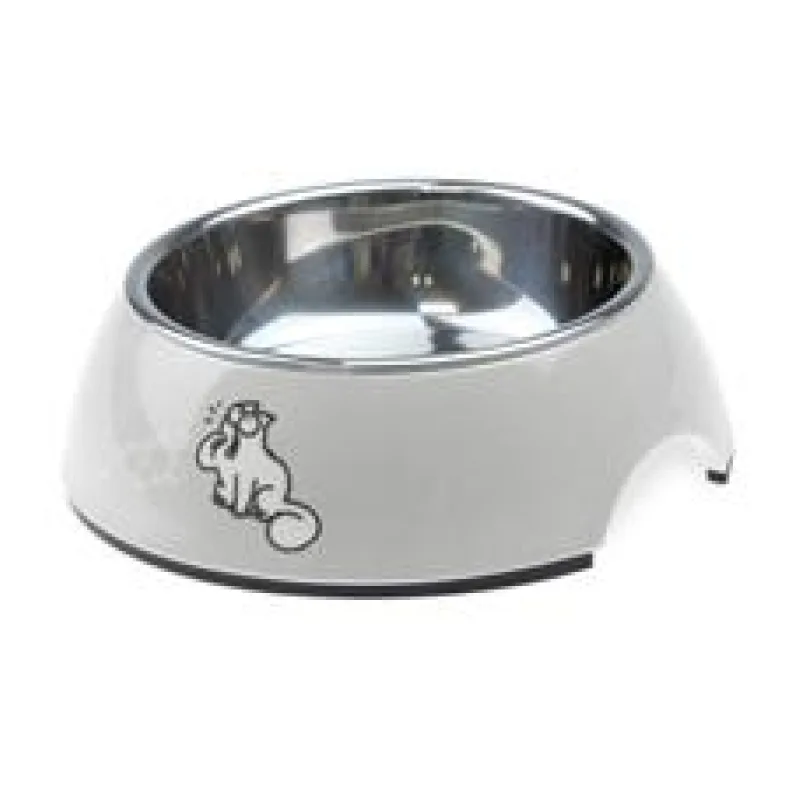 Karlie Simon’s Cat Miska pro kočky světle šedá 14X14X4,5 CM 160 ML